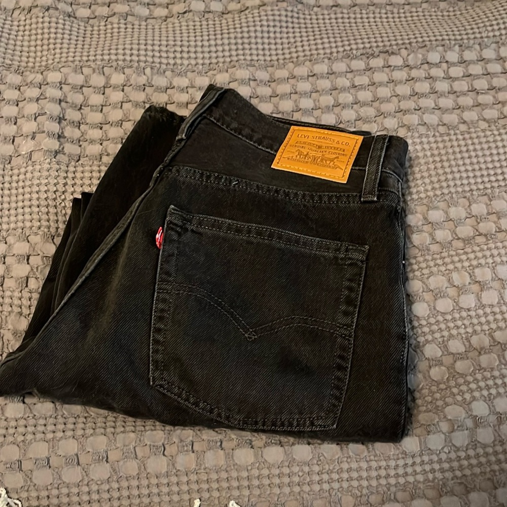 Levi's Womens Black Baggy Dad Jeans